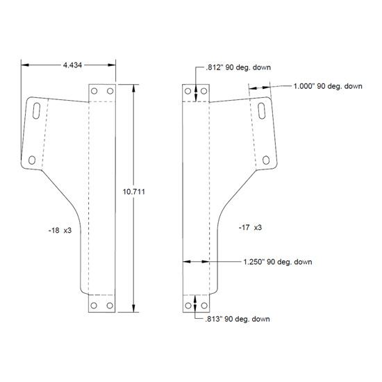 8 Inch Sanded For Painting Top of Door Trim W/ Out Passenger Side Upper Door Mirror Cutout For Kenworth T680, T880 & W990