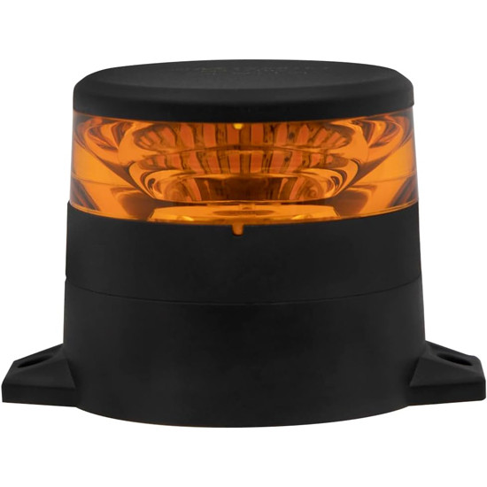 2.6 X 3 Inch Amber LED Warning Beacon Light W/ 12 Flash Patterns