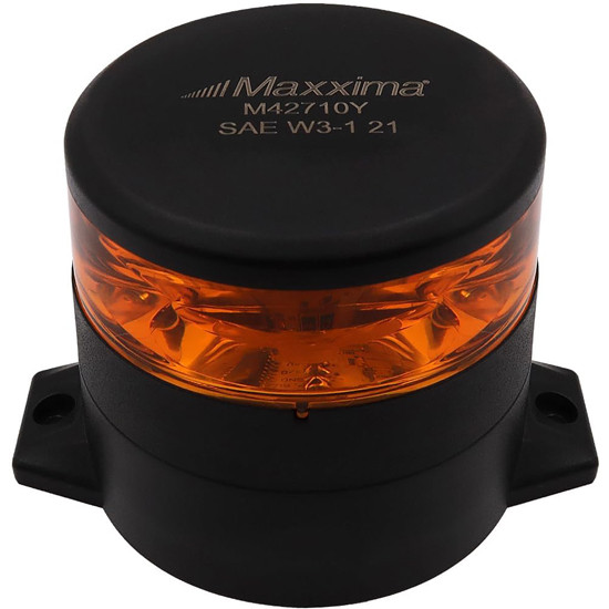 2.6 X 3 Inch Amber LED Warning Beacon Light W/ 12 Flash Patterns