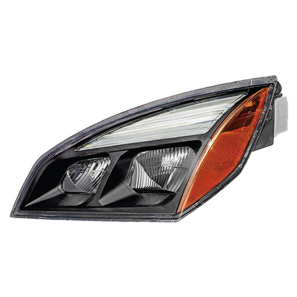 Headlight Assembly With Black Housing- Driver Side Replaces A66-01405-002, A66-01405-004 For Freightliner Cascadia 126