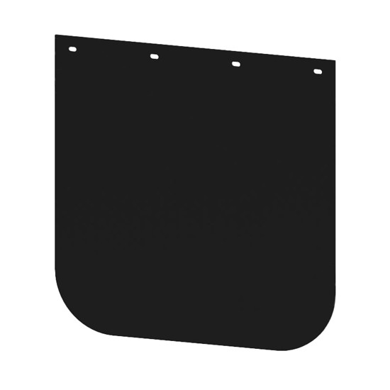 24 X 24 Inch Black Poly Mud Flap- Anti Curl