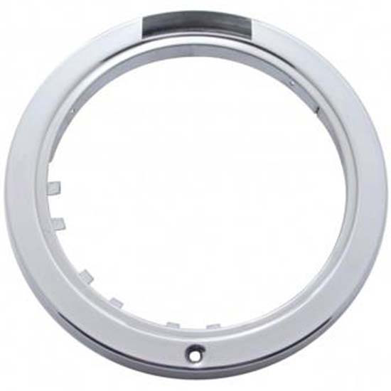 Bullet Headlight Bezel Stainless Steel 7 Inch Bezel W/ Turn Signal Cutout For Peterbilt 359, 378, 379, 388 & 389/Glider