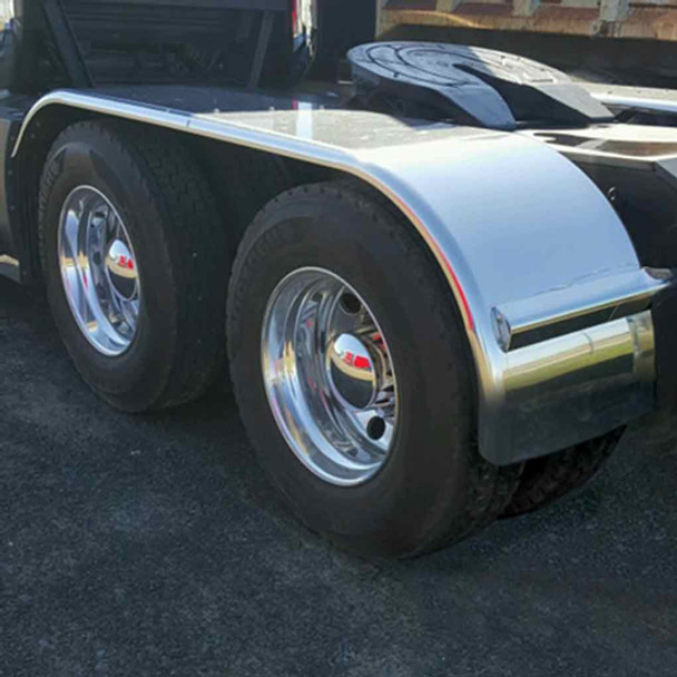 108 Inch 16 Gauge Stainless Steel Full Fender For Freightliner, Peterbilt, International, Kenworth
