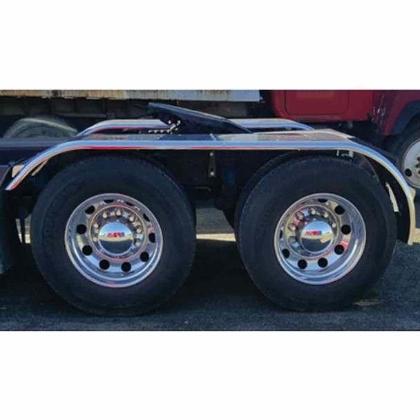 108 Inch 16 Gauge Stainless Steel Full Fender For Freightliner, Peterbilt, International, Kenworth