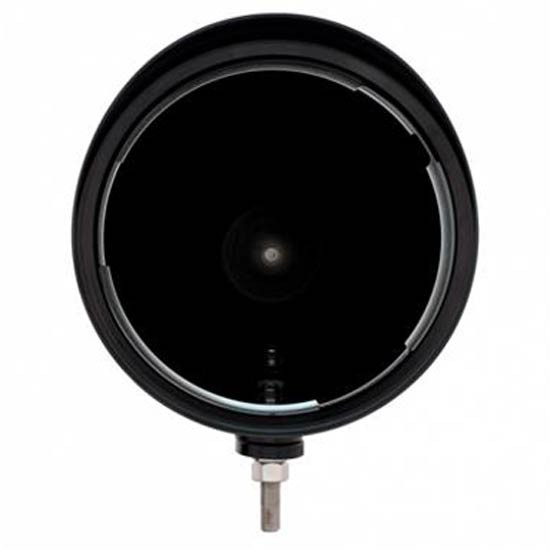 Black Billet Style Groove Headlight Housing W/ Visor For Peterbilt 359, 378, 379, 388, 389