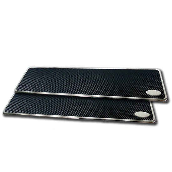 24 Inch Chrome Plated Aluminum Step Plate W/ Logo Cutout Rubber Insert For Peterbilt