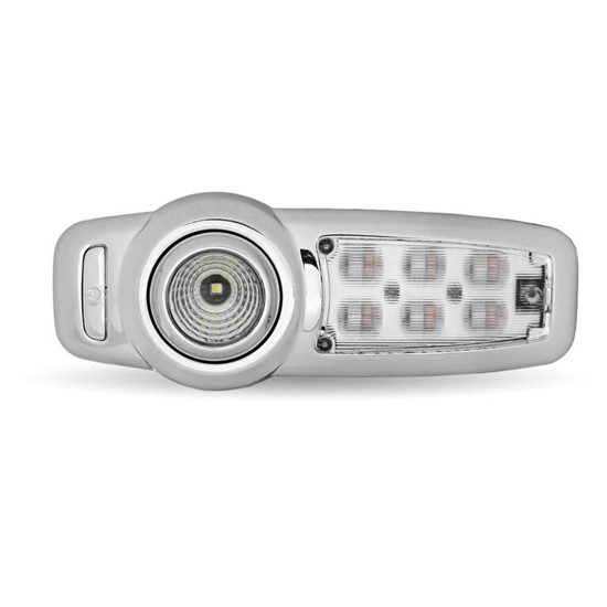 Chrome LED Interior Projector Dome & Map Light- 7 Color For Peterbilt 567, 579 & 589