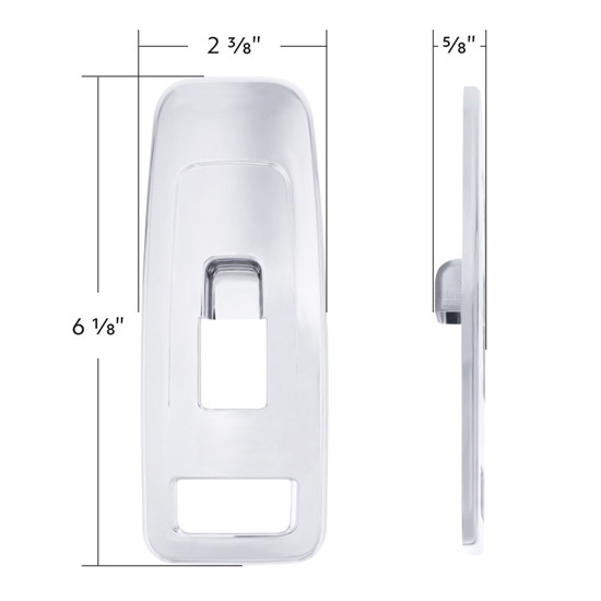 Chrome Plastic Door Switch Cover- Passenger Side For Kenworth T680, T880 & W990