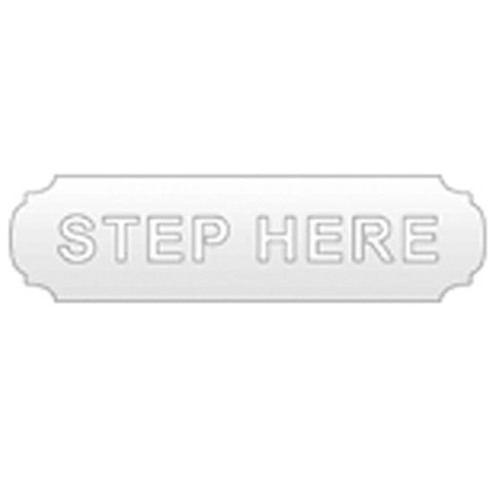 Stainless Steel “Step Here” Plate