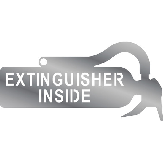 Stainless Steel Fire Extinguisher Inside Sign