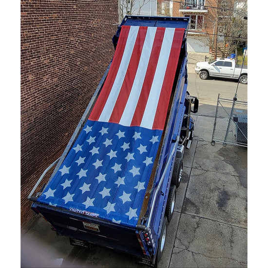 7 X 22 Ft Stars N Stripes Mesh Tarp- Dump Truck