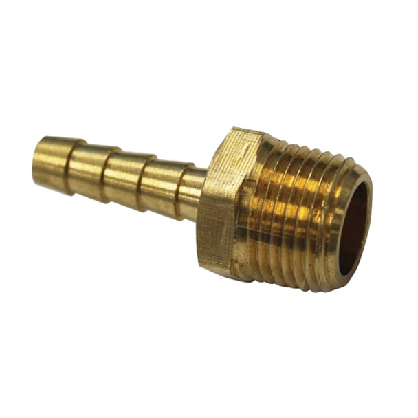 1/4 Inch Barb X 3/8 Inch Pipe Brass Hose Fitting Replaces 10504B106. 125HBL46