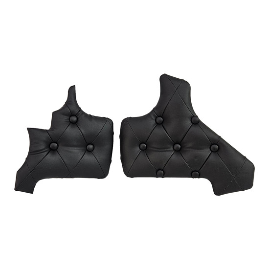 Quilted Diamond Vinyl W/ Buttons Lower Console Side Covers For Kenworth T660, T880 & W900 W/ Manual Transmission