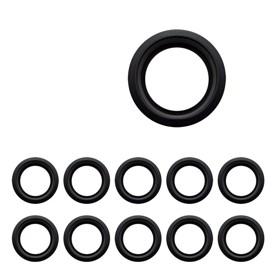 4 Inch Round Black Rubber Light Grommet- 10 Pack