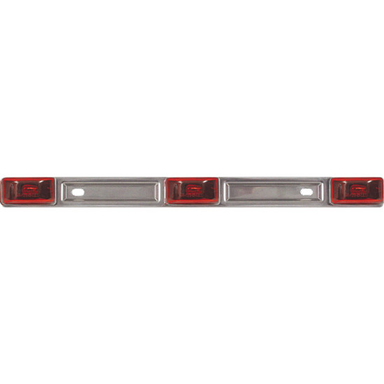 Red Identification Light Bar W/ Stainless Steel Base