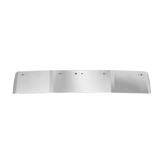 14 Inch Stainless Steel Visor W/ 5 Factory Light Holes For Western