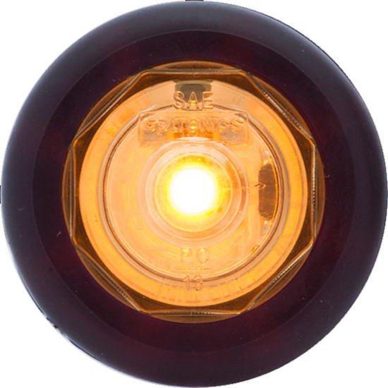 3/4 Inch Amber LED Marker & Clearance Light W/ Grommet & .156