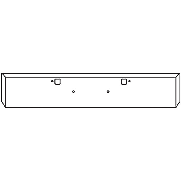 22 Inch Chrome Texas Boxed End Bumper, 10 Gauge W/ Tow Holes For Kenworth W990