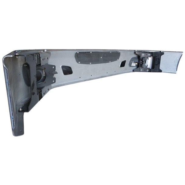 Kenworth T660 14 Inch Aero Stainless Clad Bumper W/ Tow, Vent & Fog Light Holes By BESTfit