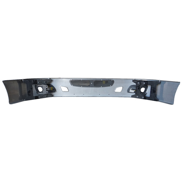 Kenworth T660 14 Inch Aero Stainless Clad Bumper W/ Tow, Vent & Fog Light Holes By BESTfit