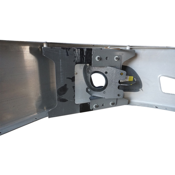 Kenworth T660 14 Inch Aero Stainless Clad Bumper W/ Tow, Vent & Fog Light Holes By BESTfit