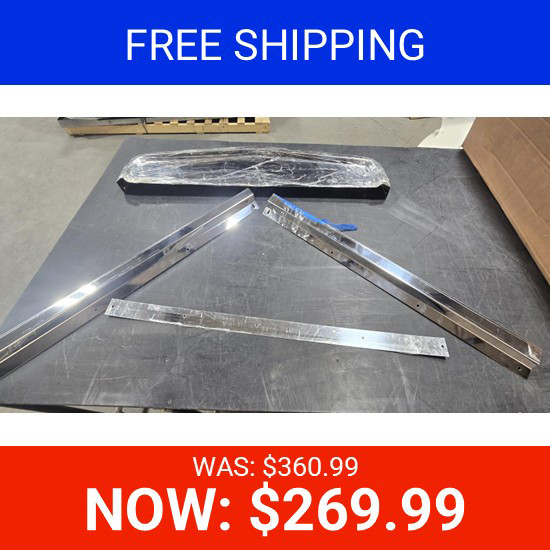 BLEMISHED: Kenworth W900B 4 Piece Stainless Grille Surround With 48.25 Inch Top Crown