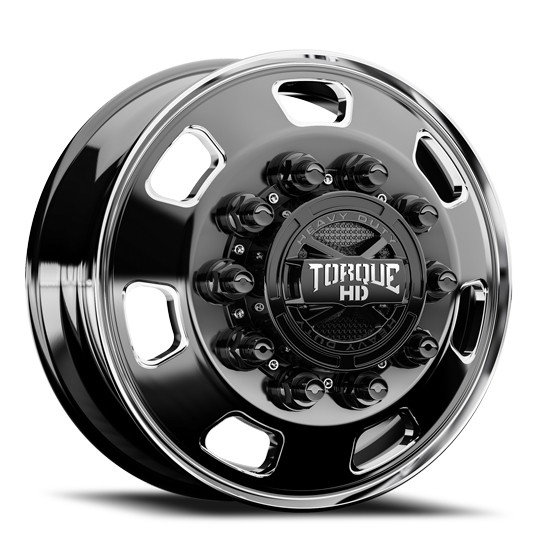 22.5 X 8.25 Inch Luxe Gloss Black Aluminum Wheel W/ Milled Lip