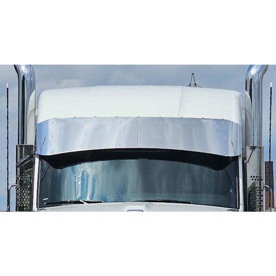 16 X 14 Inch Stainless Steel Drop Visor For Kenworth T680, T880, W900B/L