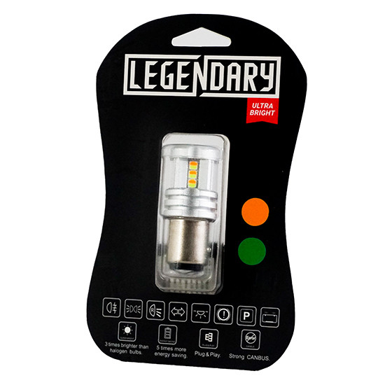 Legendary 15 Diode Amber & Green 1157 Bulb