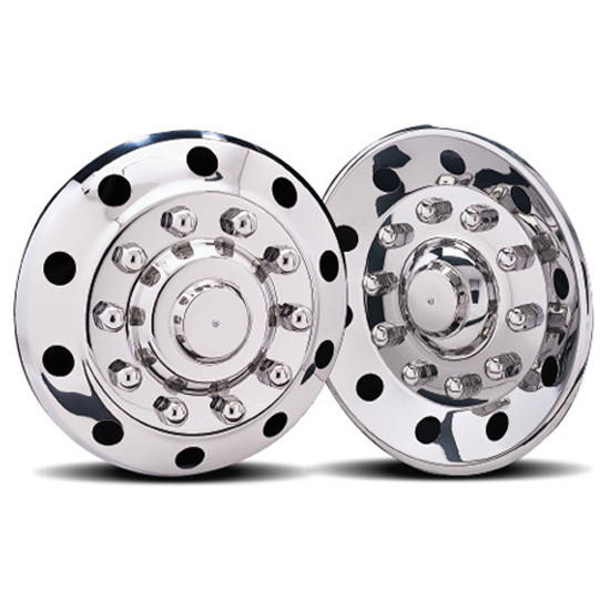 RealWheels 22.5 Inch Stainless Steel American Road Series Front Simulator Kit For 22.5 X 8 Inch Wheels