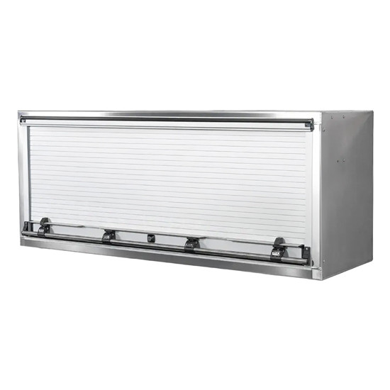 Smooth Aluminum Tool Box W/ Aluminum Roll-Up Door & Stainless Steel Grab Bar- 72 X 30 X 24 Inch
