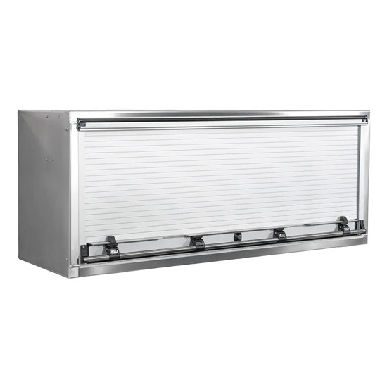 Smooth Aluminum Tool Box W/ Aluminum Roll-Up Door & Stainless Steel Grab Bar- 72 X 30 X 24 Inch