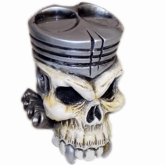 Piston Skull Shift Knob With 1/2 Inch - 13 Thread Adapter