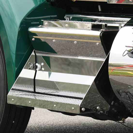 39.5 Inch Stainless Steel Battery Box Cover With Step Driver Side  For Kenworth T680 & T880