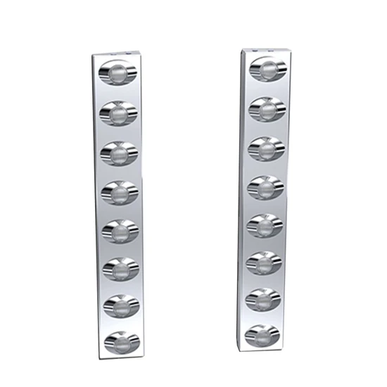 Minimizer Stainless Steel Air Cleaner Light Bar W/ M3 Lights For Peterbilt 589