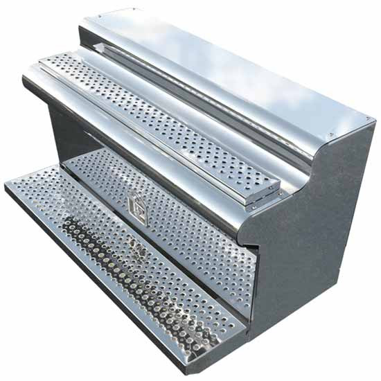 40 Inch Stainless Steel Retro Advanced Cab Entry Tool Box For Kenworth W900L