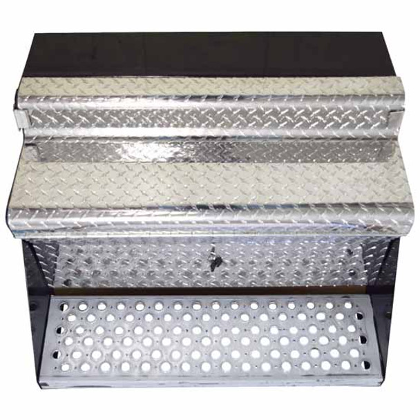 34 X 25 X 24 Inch Diamond Plate Aluminum Tool Box Assembly Passenger Side by BESTfit For Kenworth T800, W900