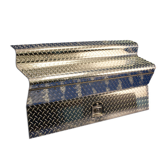CSM Diamond Plate Aluminum Tool Box Cover- 45 Inch For Kenworth W900B, W900L 2004-Older