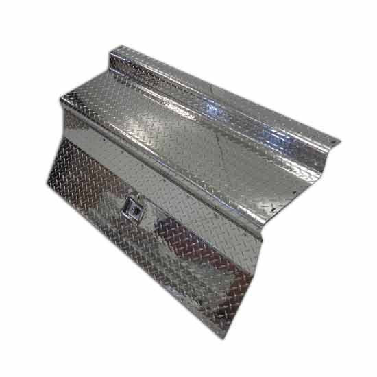 CSM Diamond Plate Aluminum Tool Box Cover- 45 Inch For Kenworth W900B & W900L 2005-Newer