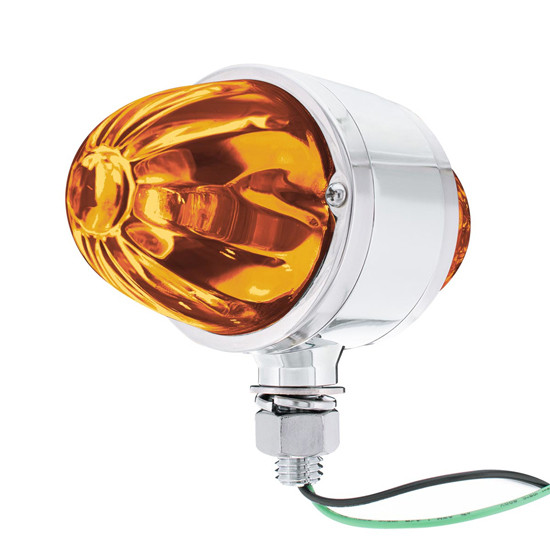 Chrome Double Face Watermelon Light with Glass Lens