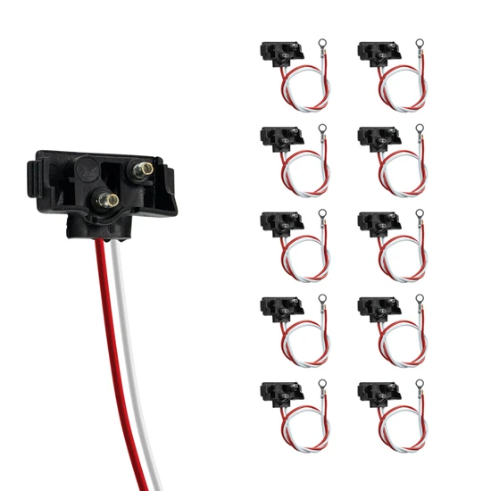 2 Wire Pigtail With 2 Prong Right Angle Plug With 12 Inch Lead