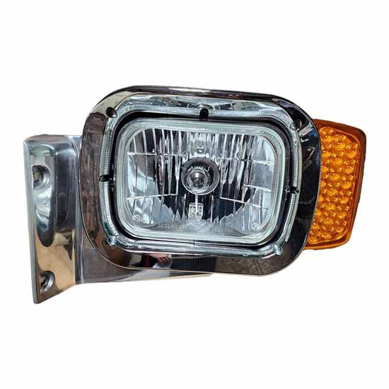 5 X 7 Inch  Reconditioned Headlight With New Internals And Bezels For Peterbilt