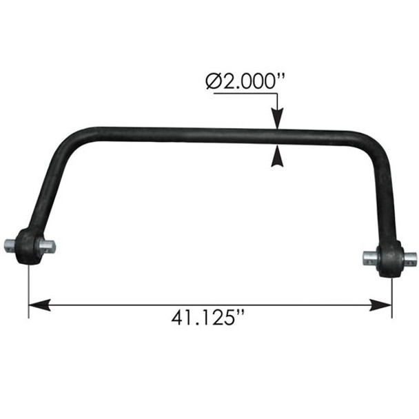 2 Inch Diameter Sway Bar For Kenworth AG100 Airglide 8 Bag Suspension