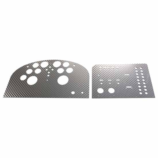 Aluminum Dash Panel With 3/4 Inch Swirling Pattern For Peterbilt 359