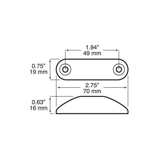 Mini 2 Diode Utility Light- White LED/ Clear Lens