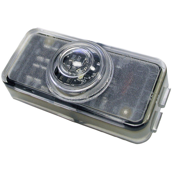 Single Diode Utility & License LED Light W/ 2 Bullet Plugs- White LED/ Clear Lens