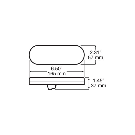 Oval 7 Diode Back Up Light W/ Grommet Mount- White LED/ Clear Lens