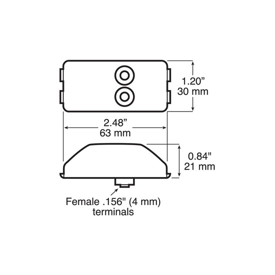 2 Diode Utility Light- White LED/ Clear Lens