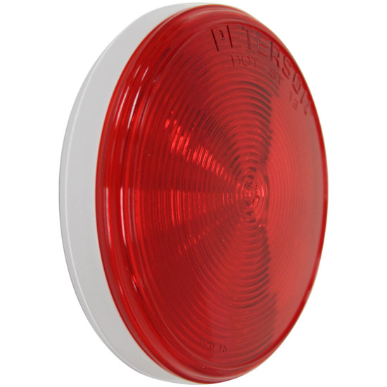 4 Inch Round Single Diode Stop, Tail & Turn Light- Red LED/ Red Lens