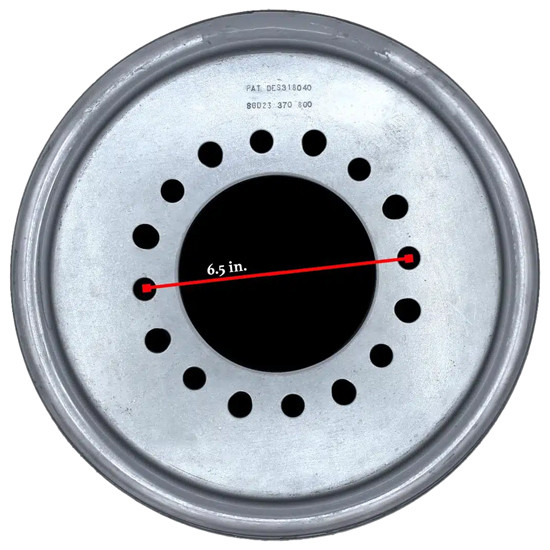 Light Duty Drive & Steer Axle Wheel Balancer Set- 9/16 Inch Studs, 8 Hole For Hummer H1 W/ 16.5 Inch Wheels
